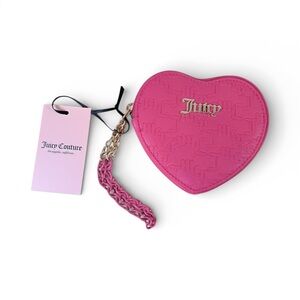 🩷Juicy Couture Pink Heart-Shaped Wristlet